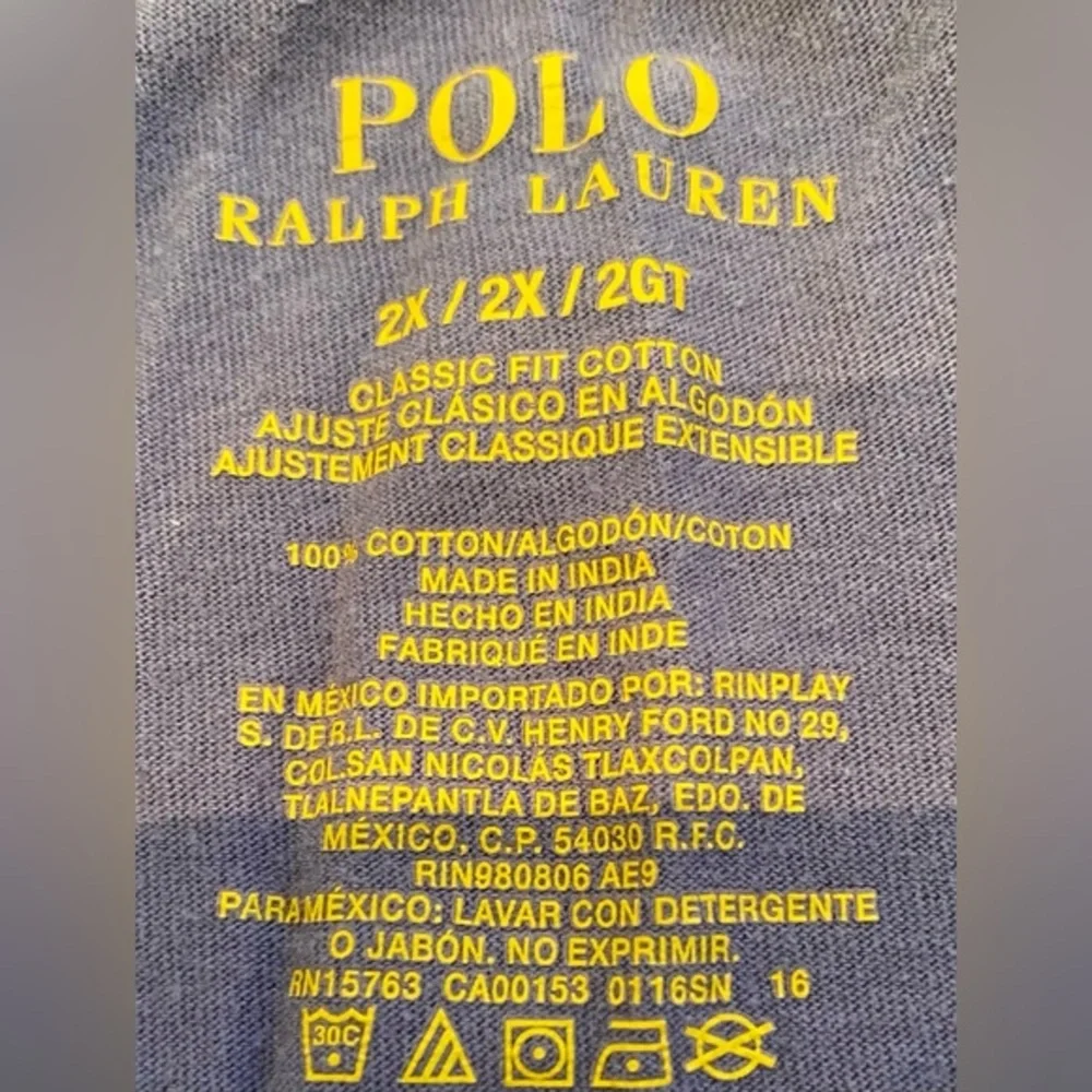 Polo by Ralph Lauren‎ Men’s 2X Slate Blue Short Sleeve Cotton Crew Neck Tee